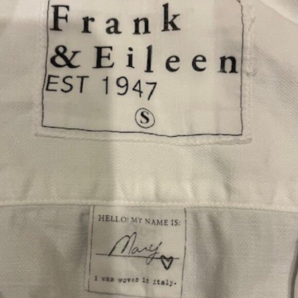 Frank & Eileen Long Sleeve White Shirt Dress. Size Small - Picture 4 of 5